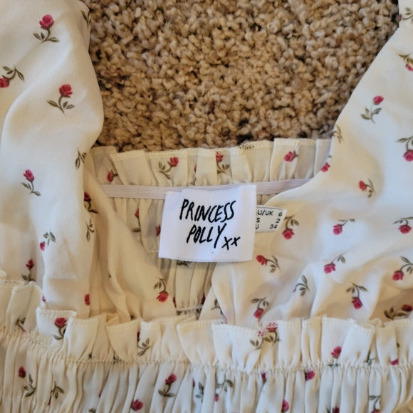 Princess Polly Roza Mini Dress US Size 2 Beige - Picture 2 of 7